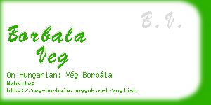 borbala veg business card